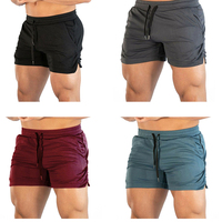 Letnie siłownie treningowe męskie oddychające siatkowe szybkie suche ubrania sportowe Jogger plażowe jednolite spodenki męskie spodenki do kulturystyki Fitness 5